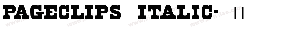 PageClips Italic字体转换